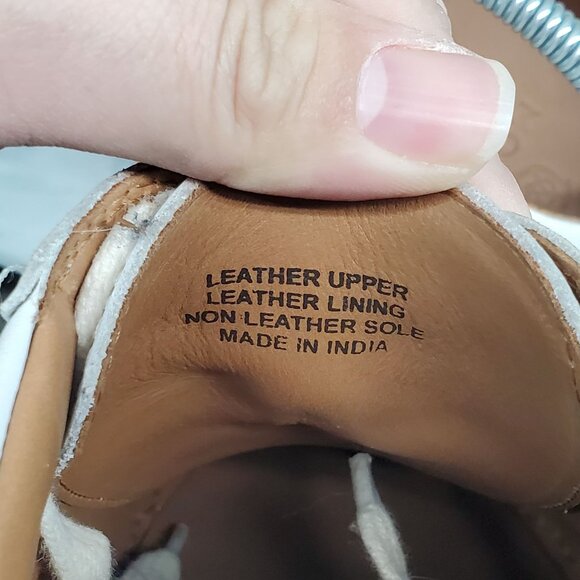 Moral Code Shoes Mens 10.5 White Leather Quintus Lace Up Low Top Sneakers - Picture 9 of 11